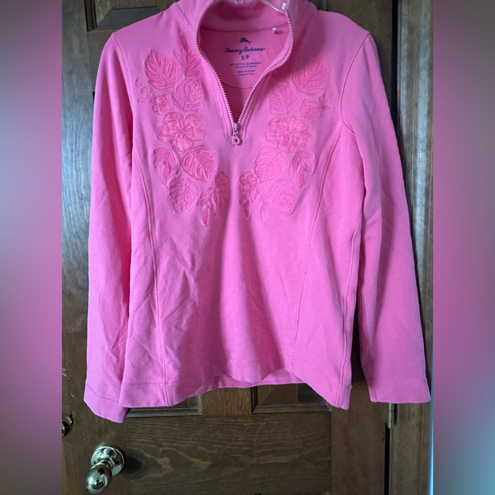 Tommy Bahama Pink Quarter-Zip Pullover